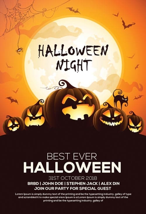 Halloween Party Invite Template