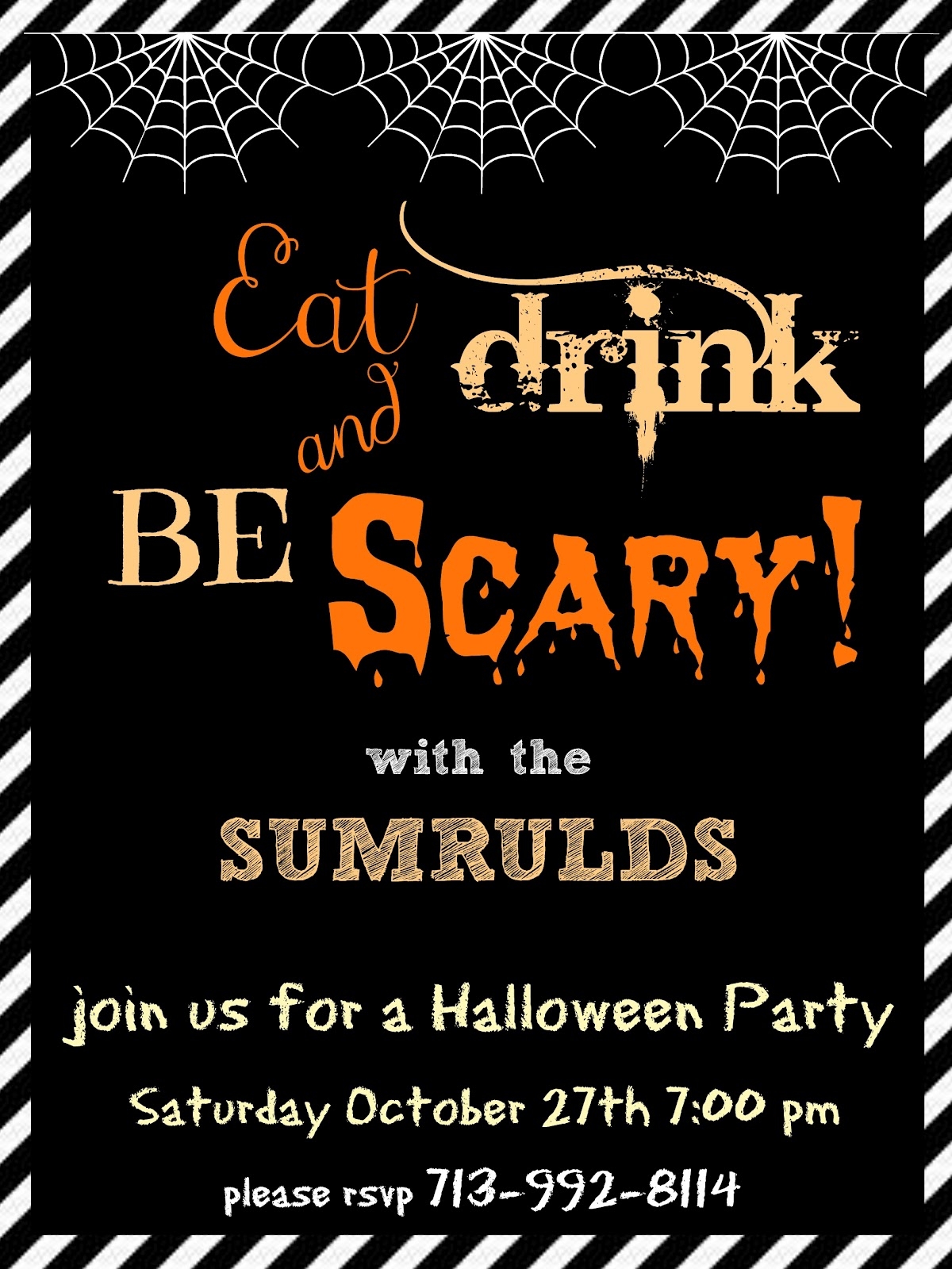 Halloween Party Invite Template Free