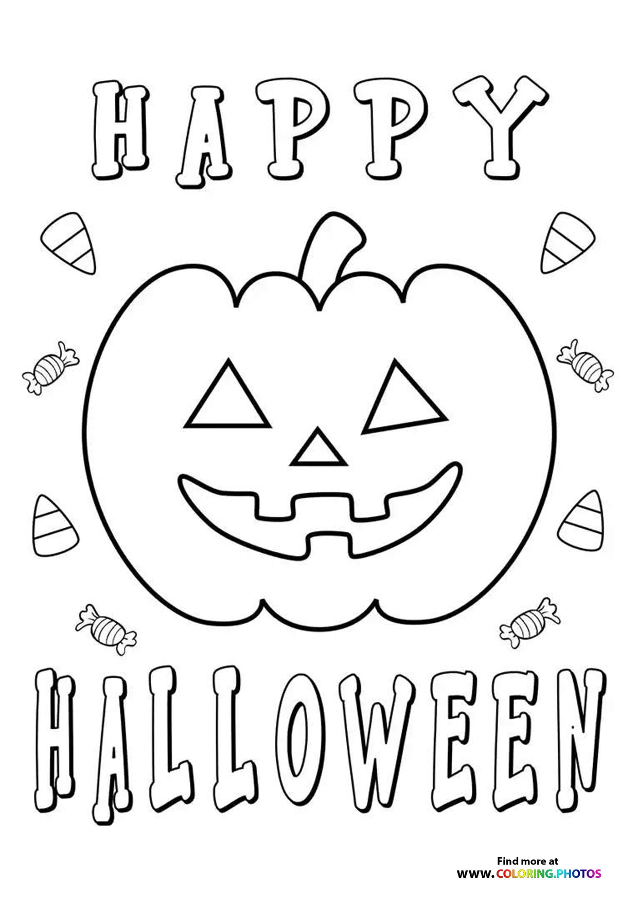 Halloween Pumpkin Coloring Pages For Kids