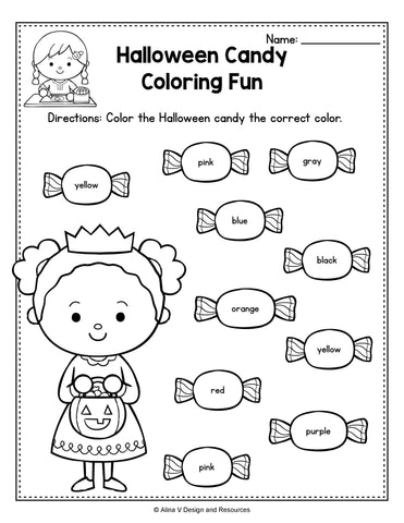 halloween worksheets for preschoolers