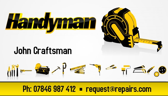 Handyman Business Cards Templates Free Free Templates Printable