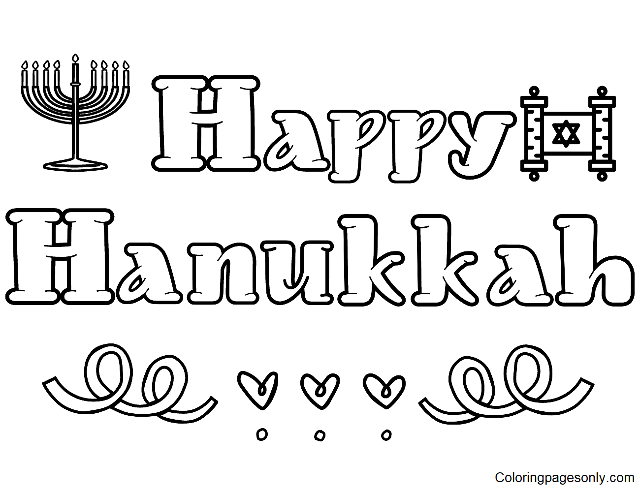 Hanukkah Coloring Pages