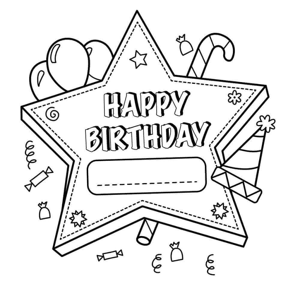 Happy Birthday Coloring Pages Printable Coloring Pages FREE