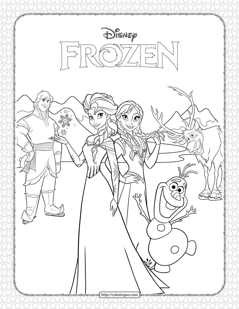 free disney frozen coloring pages