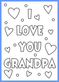 free printable happy birthday grandpa coloring card