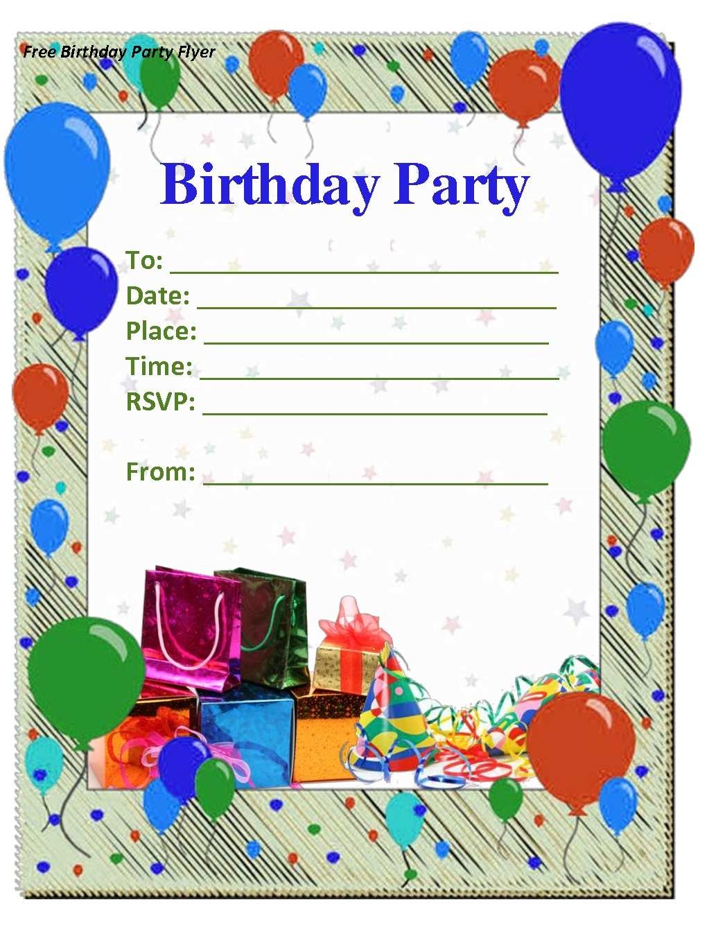 happy birthday invitation template