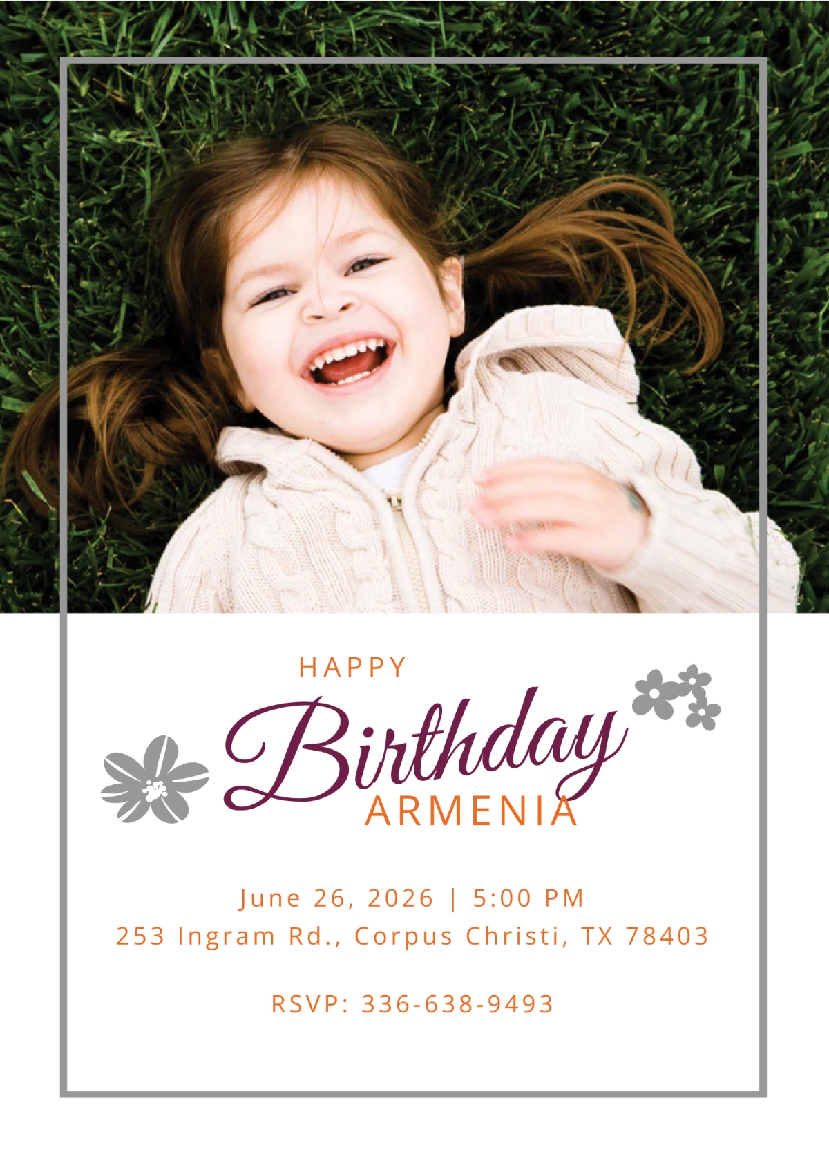 Happy Birthday Invitation Template Edit Online Download Example 