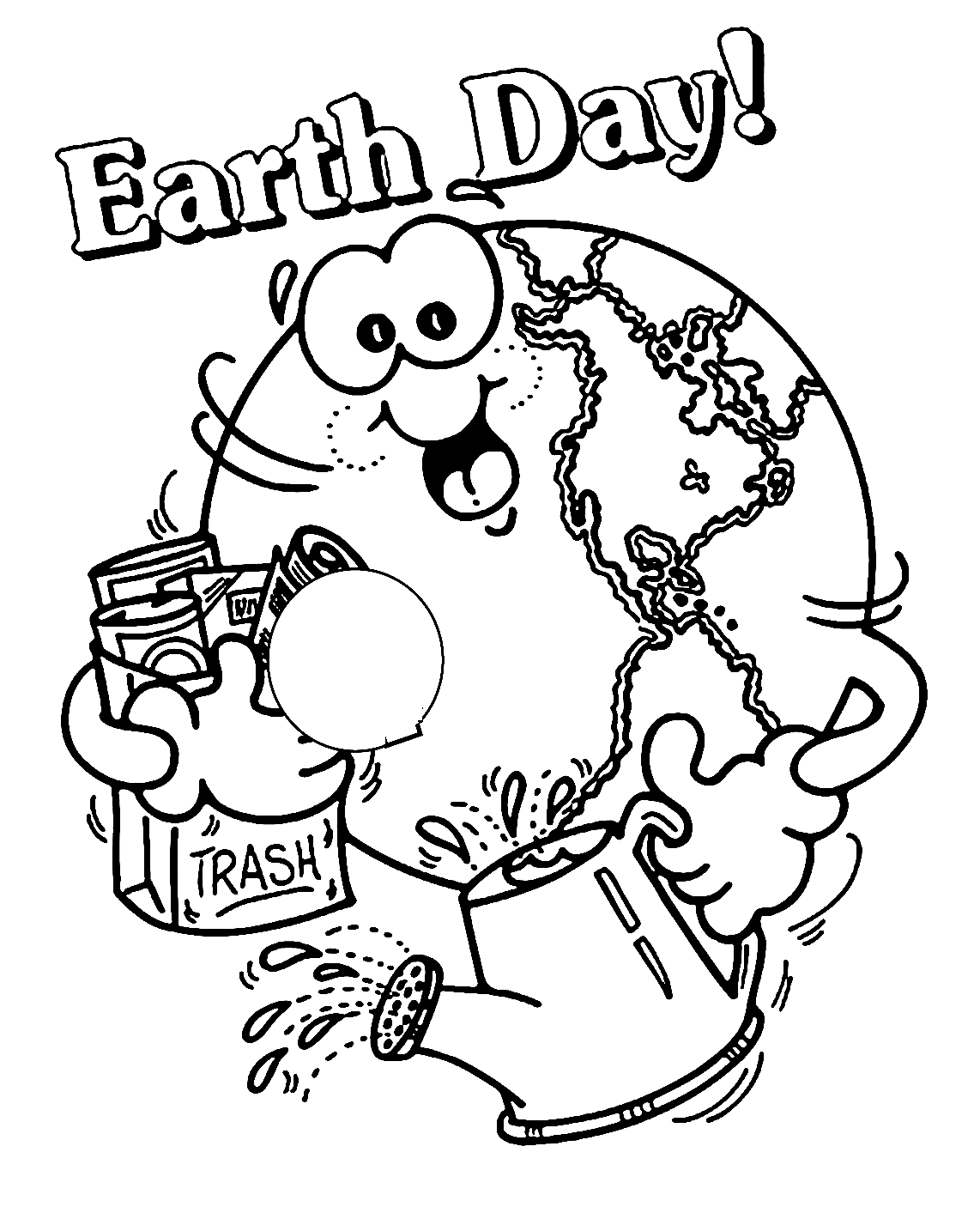 Happy Earth Earth Day Coloring Page Free Printable Coloring Pages