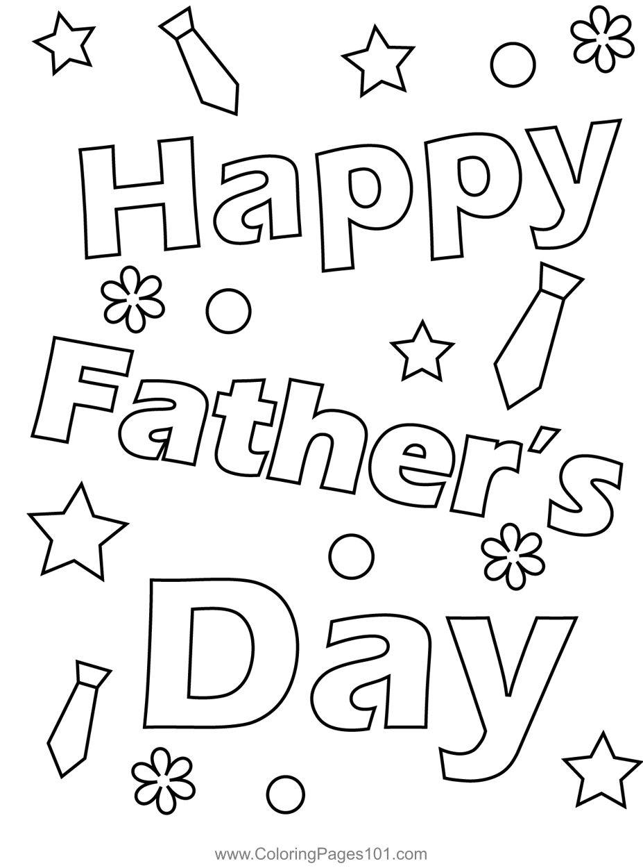 Happy Fathers Day Coloring Page For Kids Free Father s Day Printable