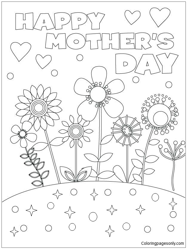 Happy Mother S Day Coloring Pages Womens Day Coloring Pages