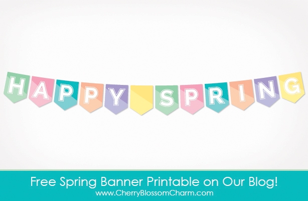 Happy Spring Free Printable Banner Charming Printables