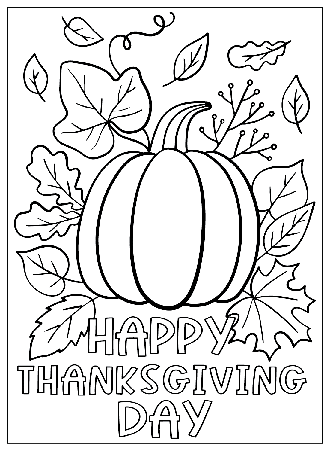 Thanksgiving Color Pages