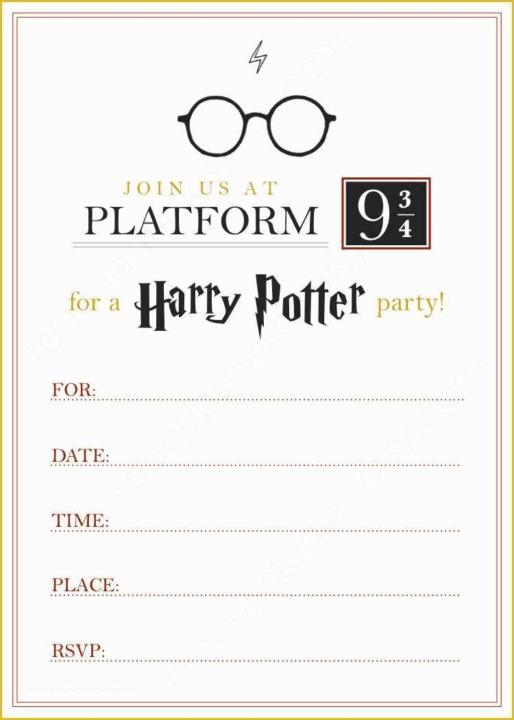 Harry Potter Invitation Template Free Of Harry Potter Party Invitation
