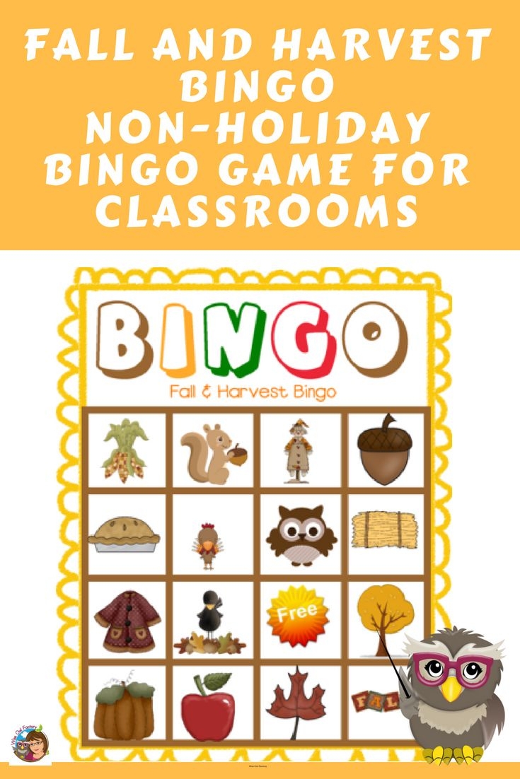 free printable harvest bingo cards