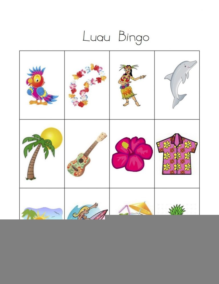 Hawaiian Luau Games Printable