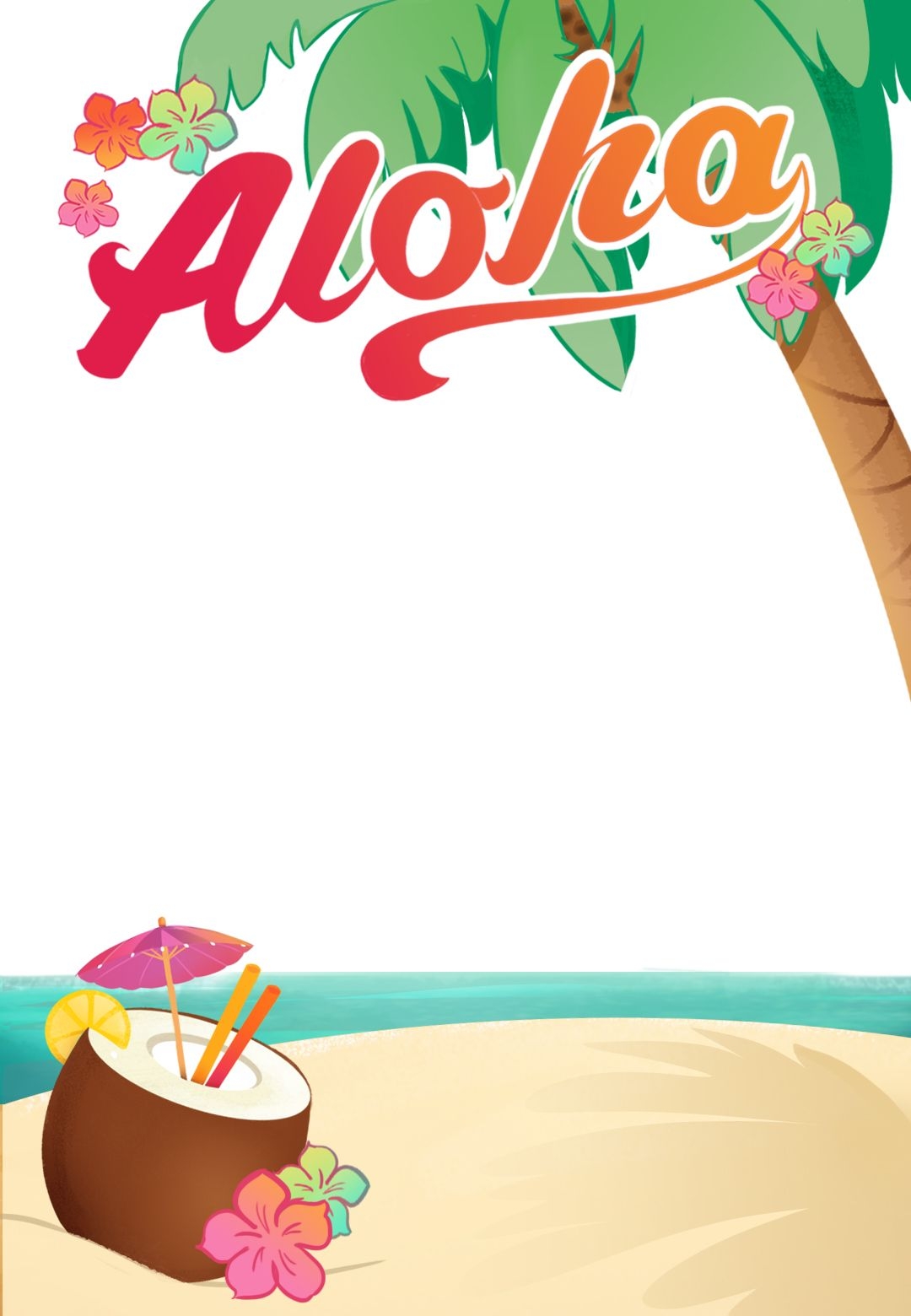 hawaiian party invitation template free