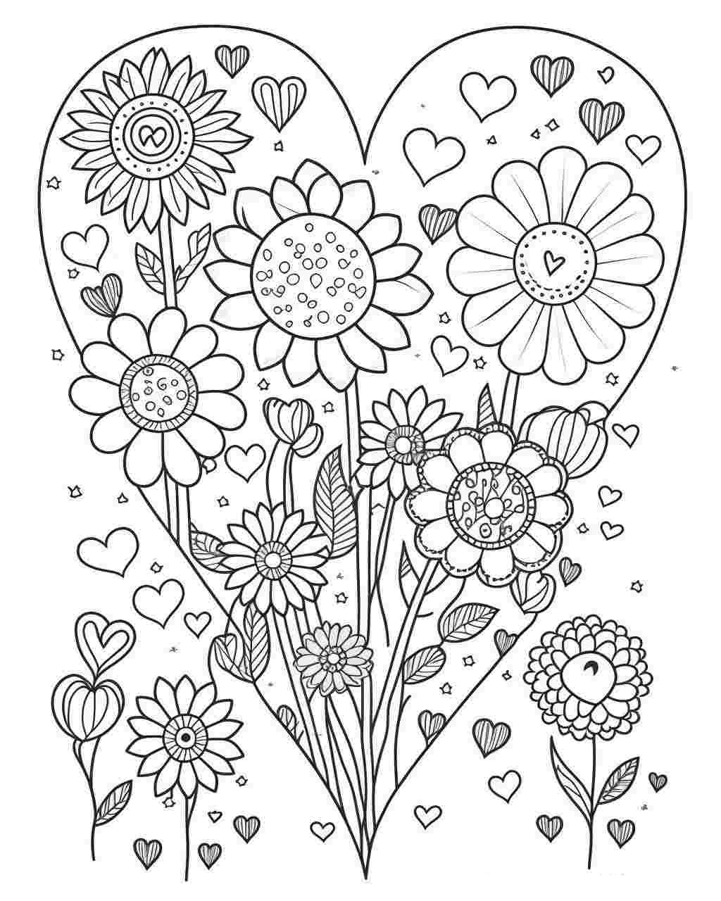 free printable coloring pages hearts
