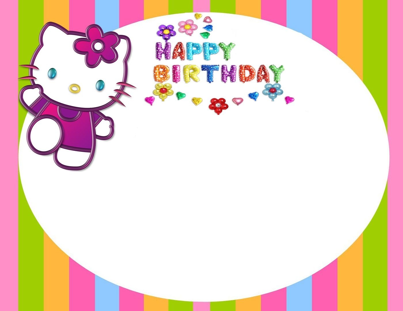 free printable hello kitty happy birthday card