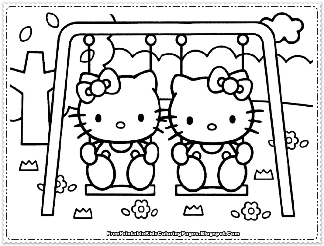 kitty coloring pages free