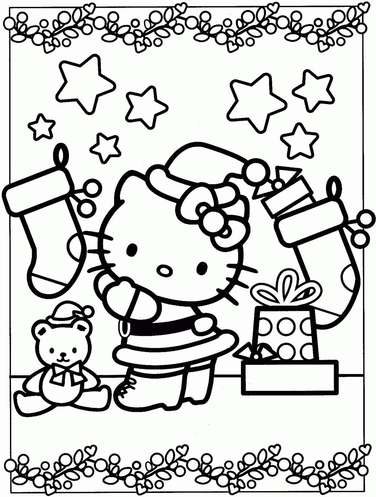 Hello Kitty Coloring Pages Pdf