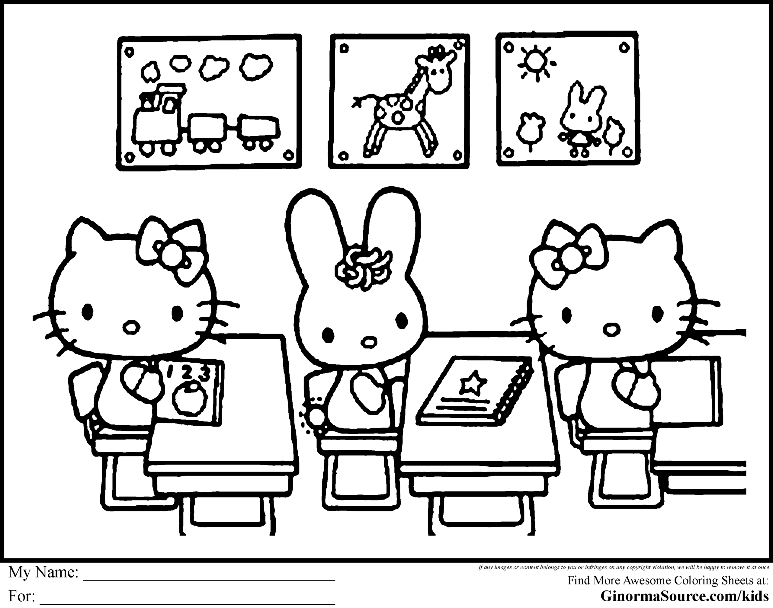 Hello Kitty Coloring Pages Pdf Coloring Home