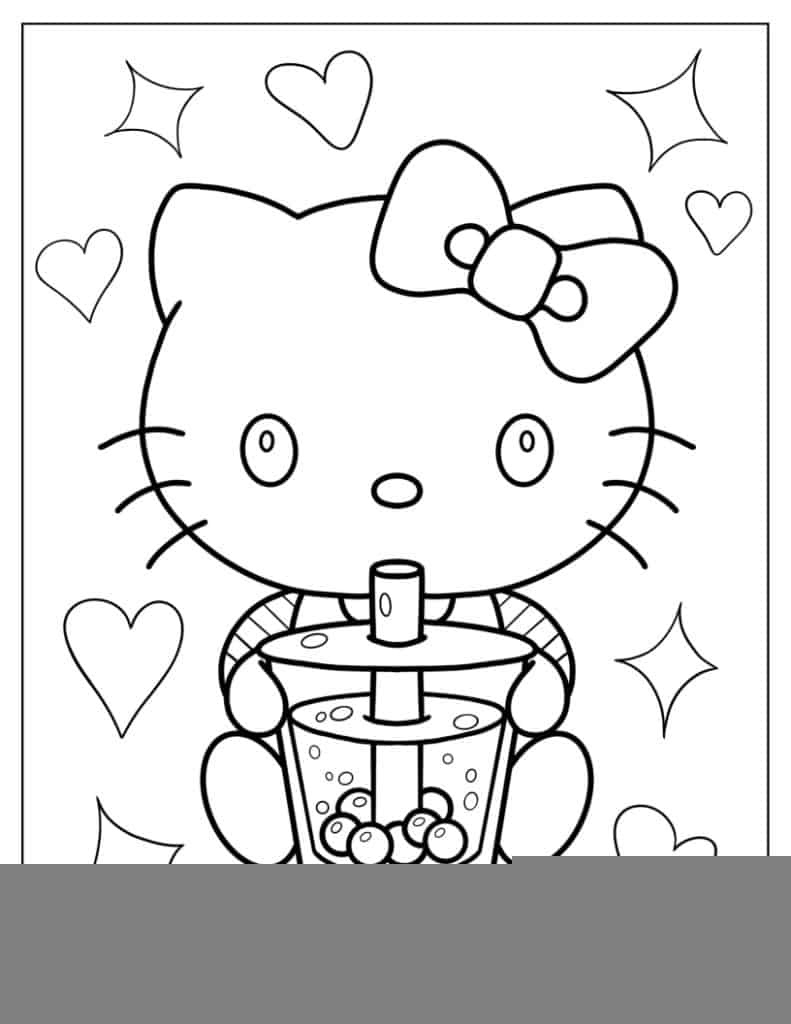 Hello Kitty Coloring Printable FREE Printables