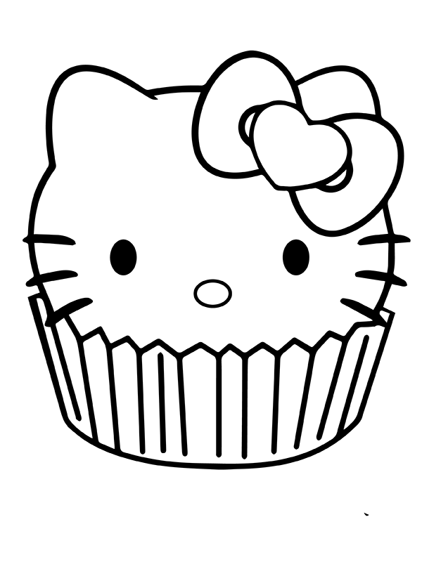 Hello Kitty Cupcake Coloring Page Free Printable Coloring Pages For Kids