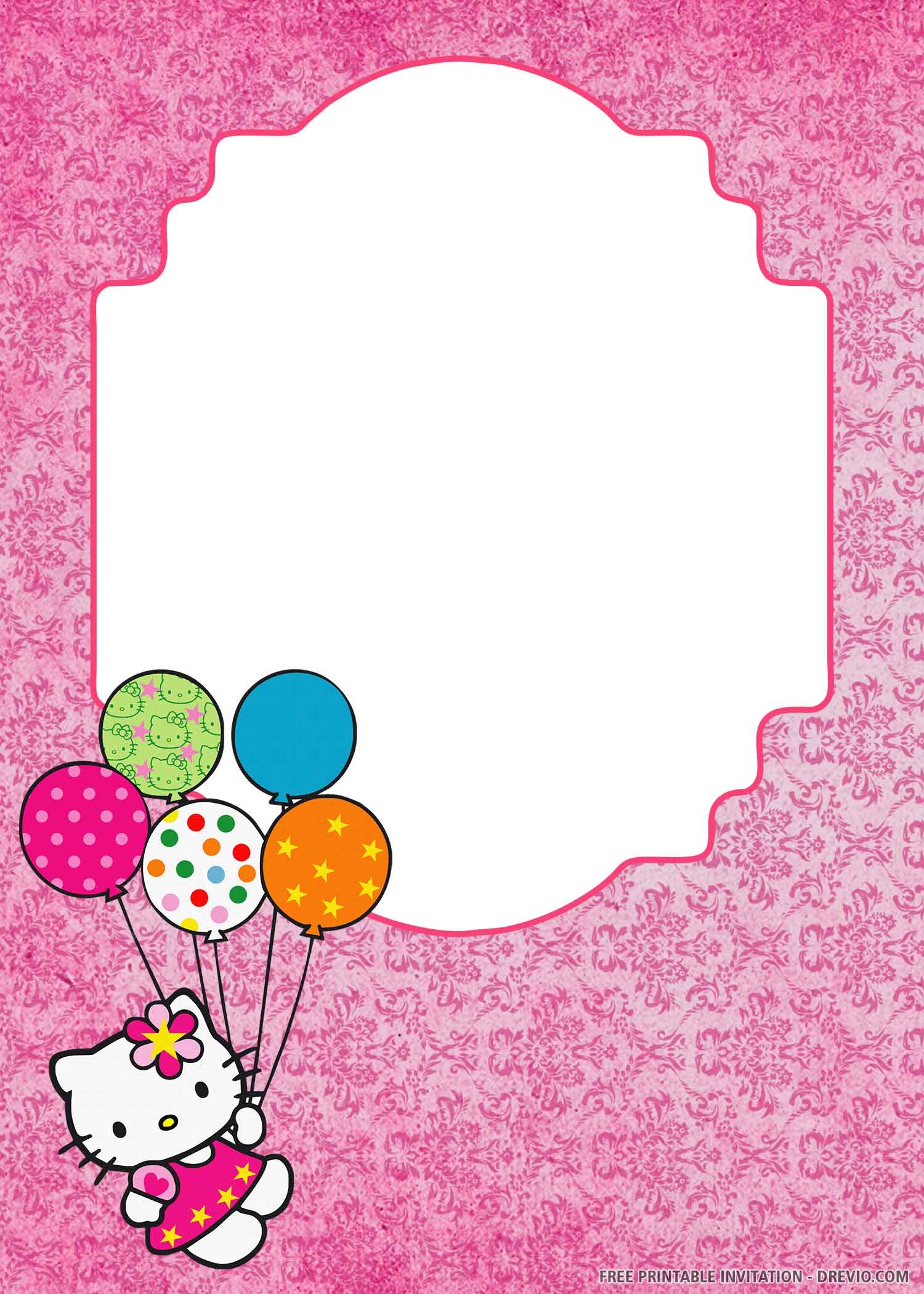 Hello Kitty Free Printable Birthday Party Invitation Hello Kitty 