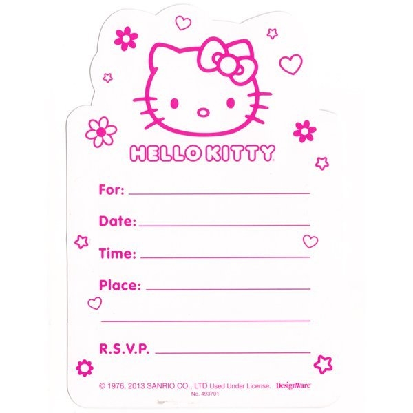 Hello Kitty Invitation Templates
