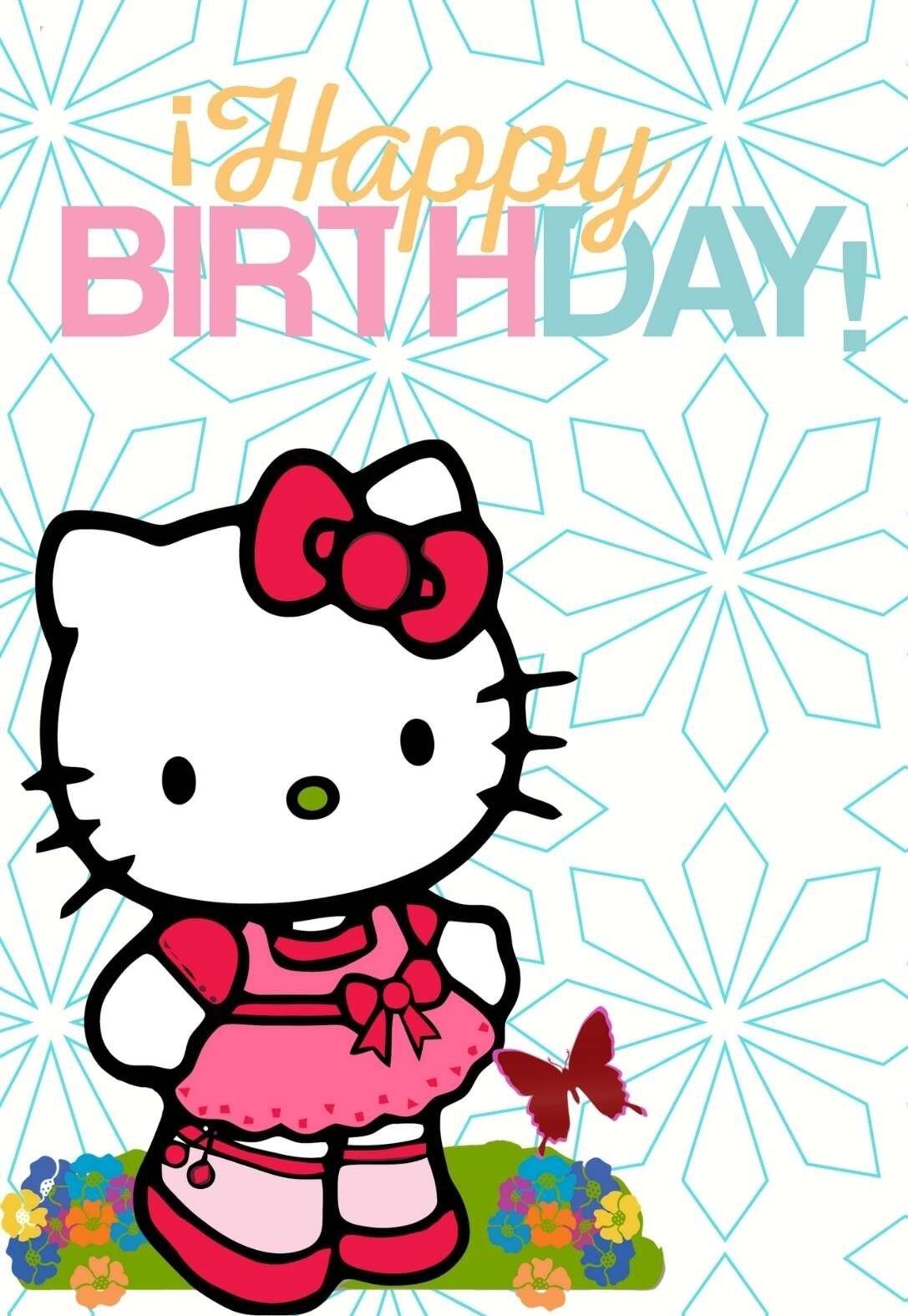 Hello Kitty Themes Hello Kitty Characters Birthday Cards To Print 