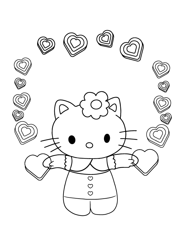 free printable hello kitty valentines card