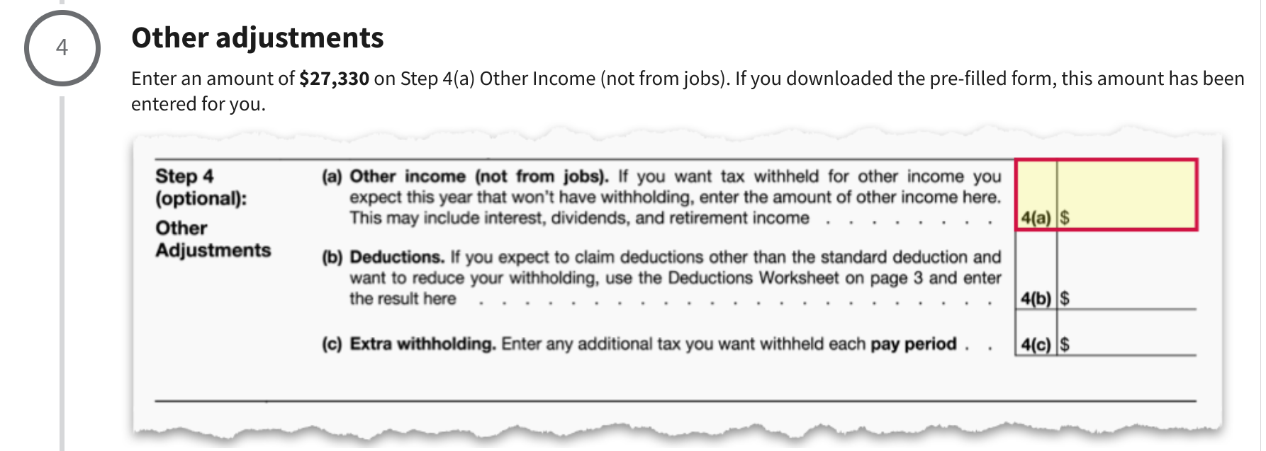 Help With W4 IRS Says To Put All Pre tax 401k And HSA Worksheets