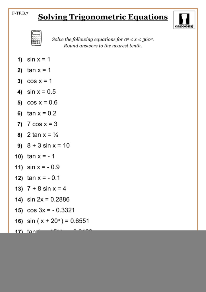 High School Math Worksheets Math Worksheets PDF TraingleWorksheets