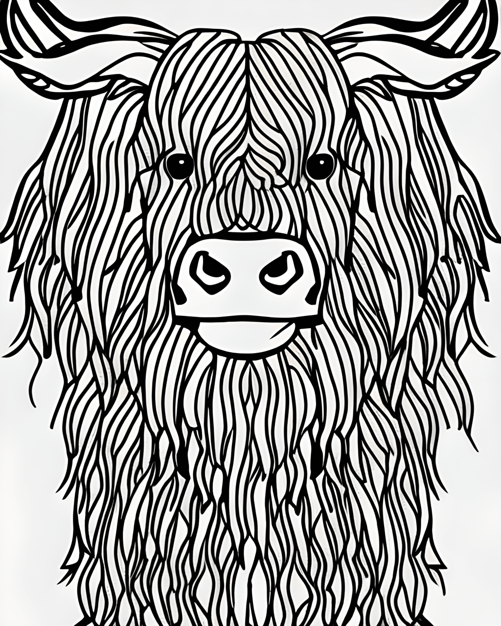 Highland Cow Coloring Pages Coloring Nation