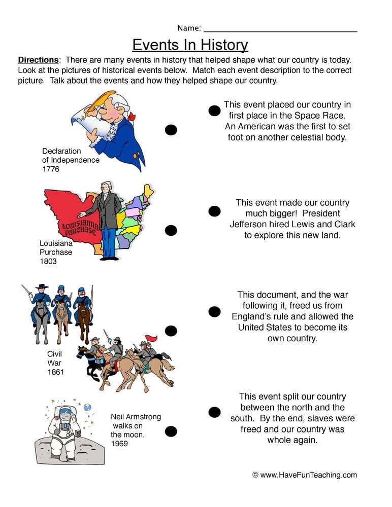 american history for 4th graders worksheets