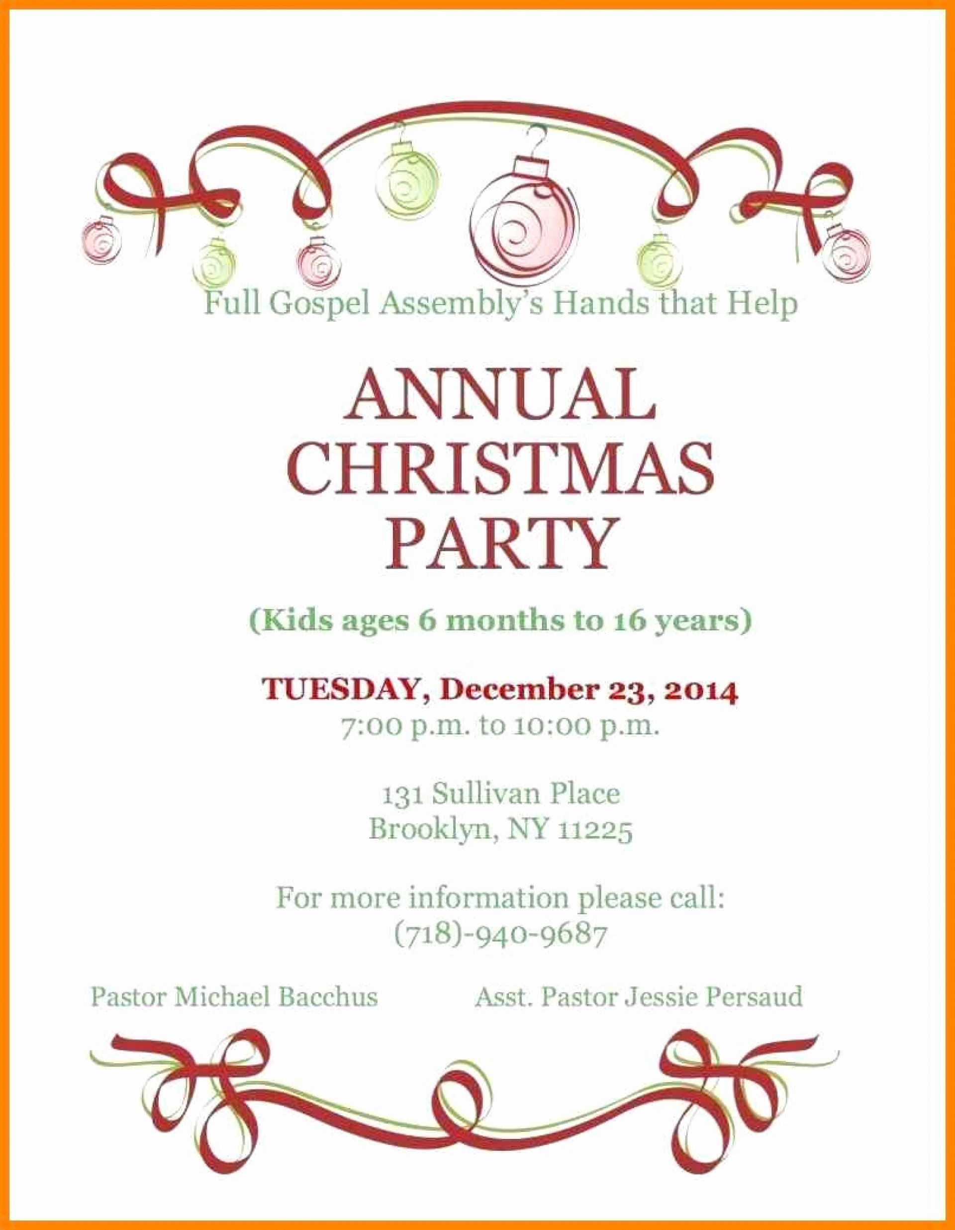 holiday party invitation template