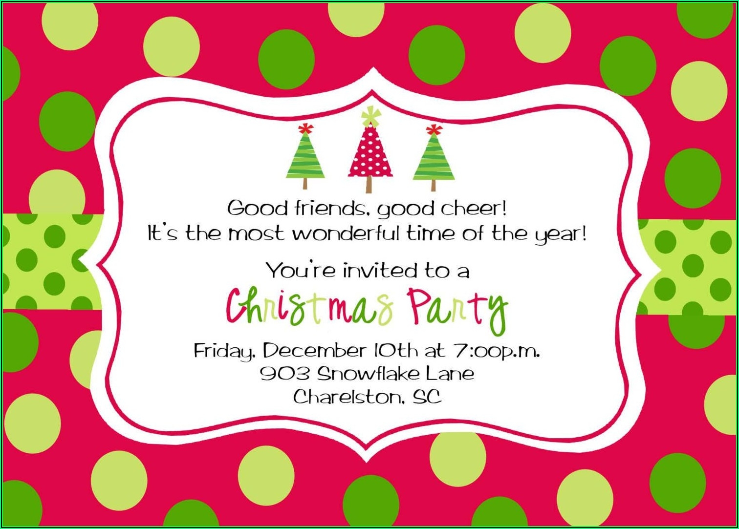 holiday party invitation templates