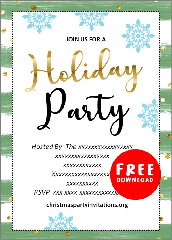 Holiday Party Invitations Templates Free Christmas Invitations