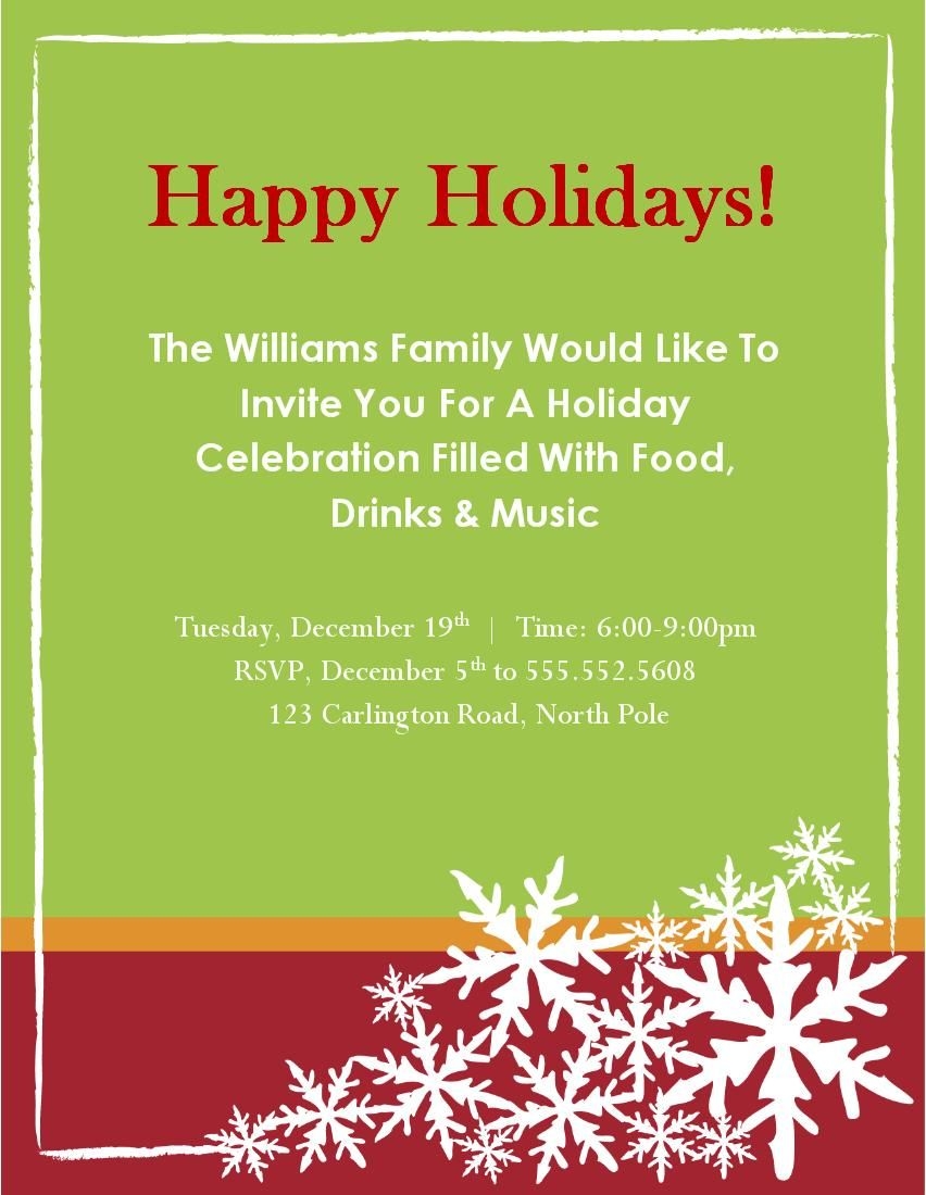 Holiday Party Invite Template