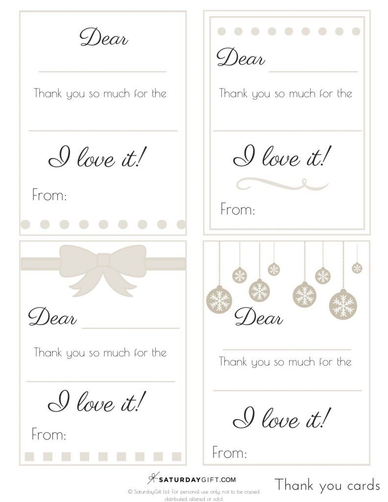 Holiday Thank You Cards Free Printable Artofit