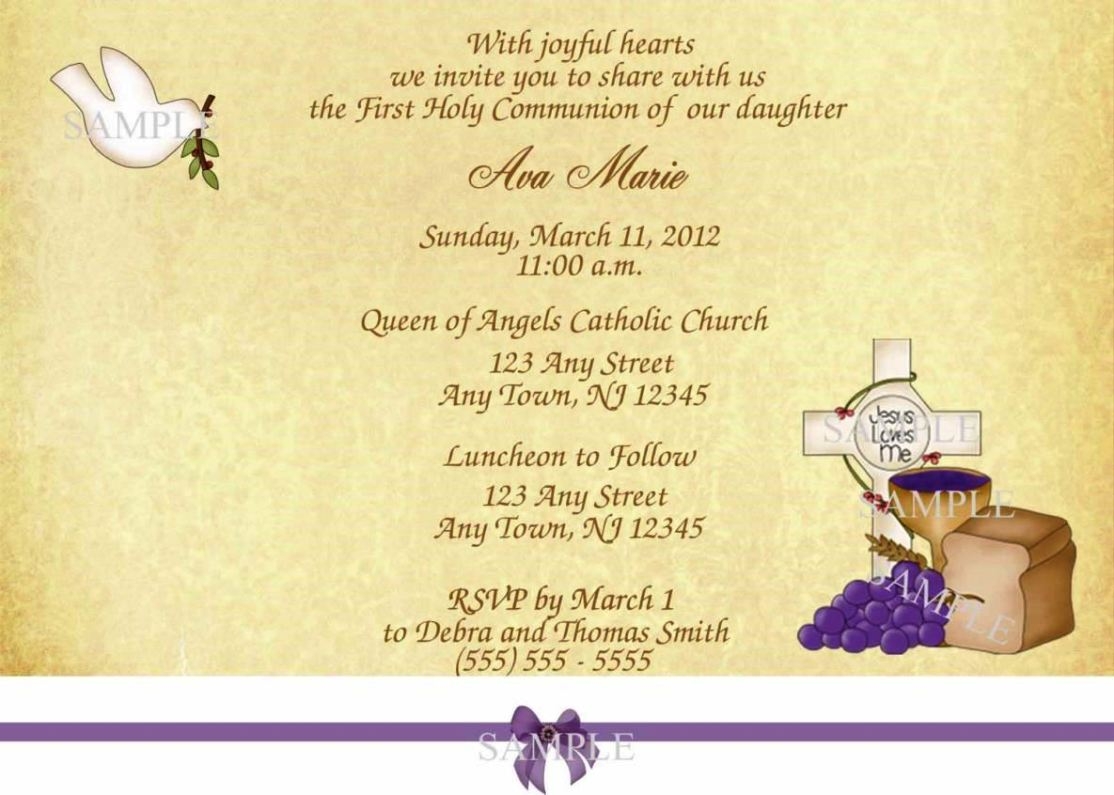 communion invitation templates