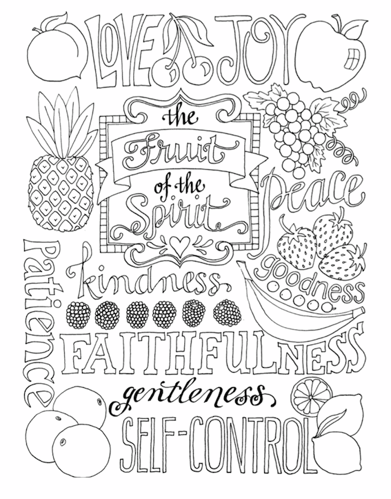 Fruit Of The Spirit Coloring Page