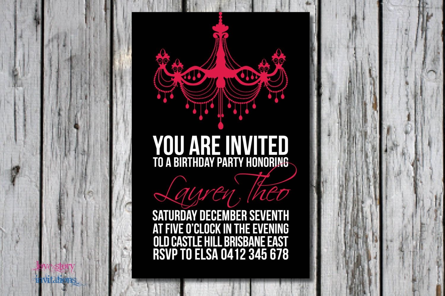 Hot Pink Invitation Template