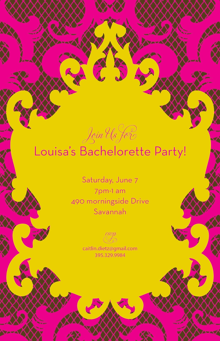 Hot Pink Invitation Template