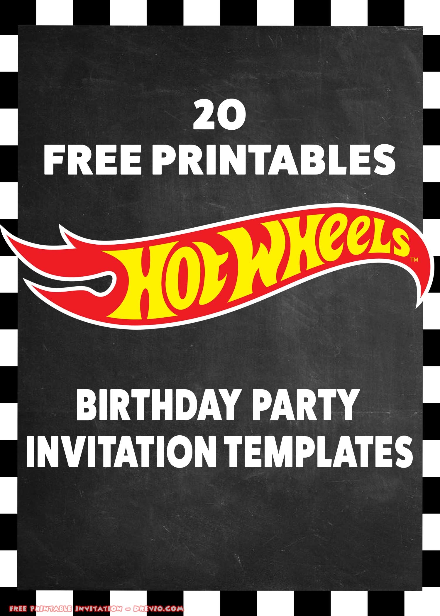 hot wheels free invitation template