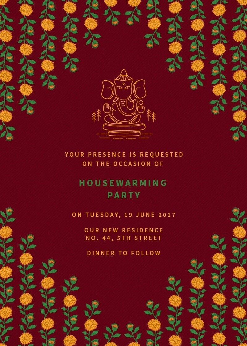 house warming invite template