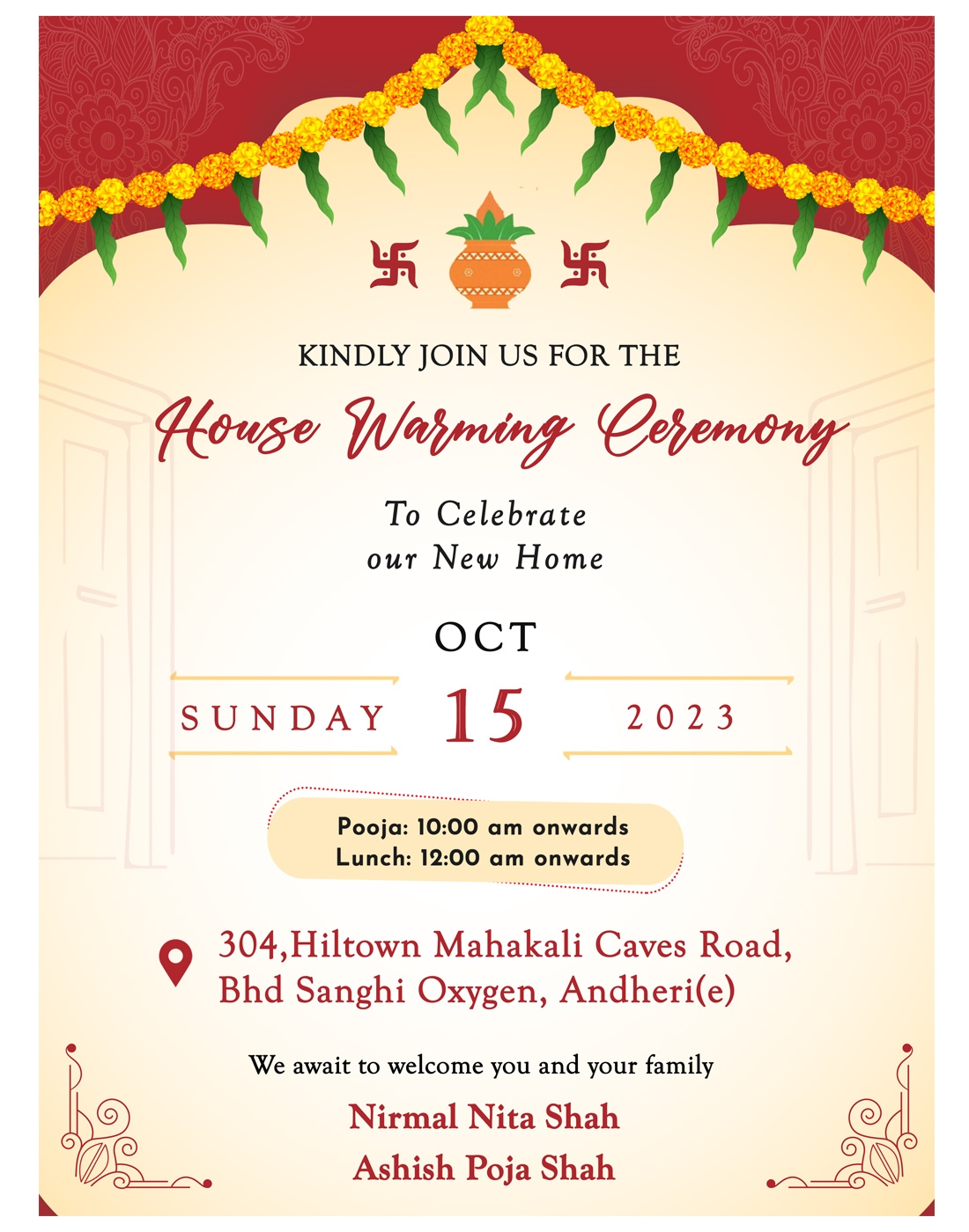 house warming invitation template