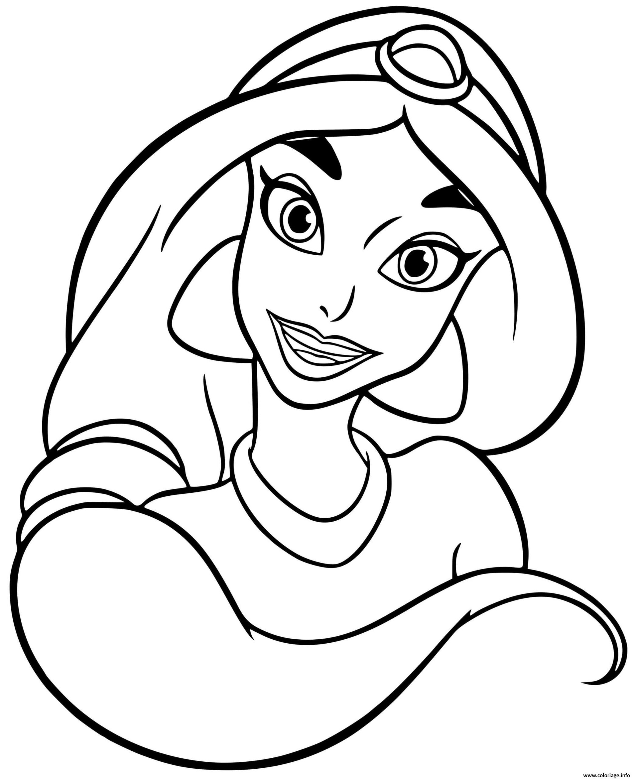 Coloring Page Of Princess Jasmine
