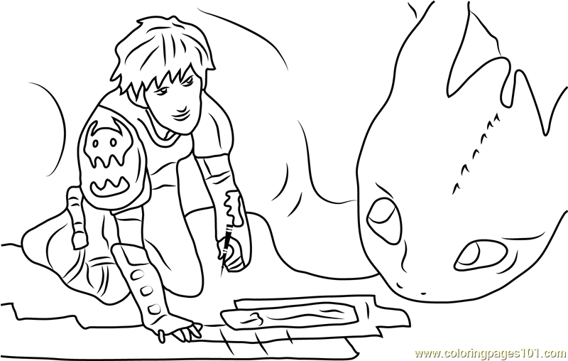 How To Train Your Dragon Coloring Page For Kids Free How To Train
