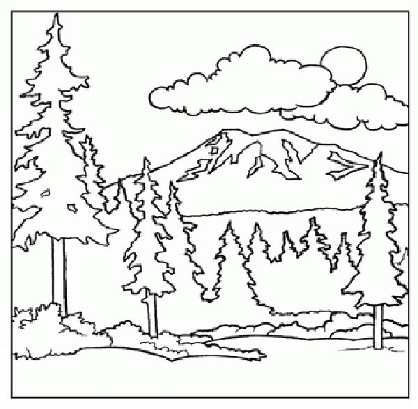 Color Mountain Coloring Pages